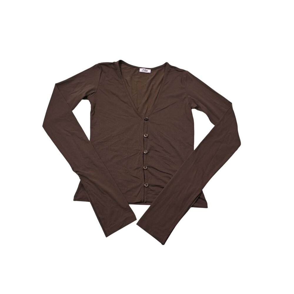 CHAM The Schiffer Buttoned Blouse in Brown